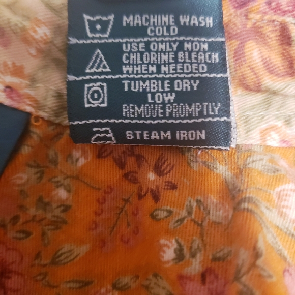 Lemon grass Button down shirt s boho floral - Picture 10 of 13